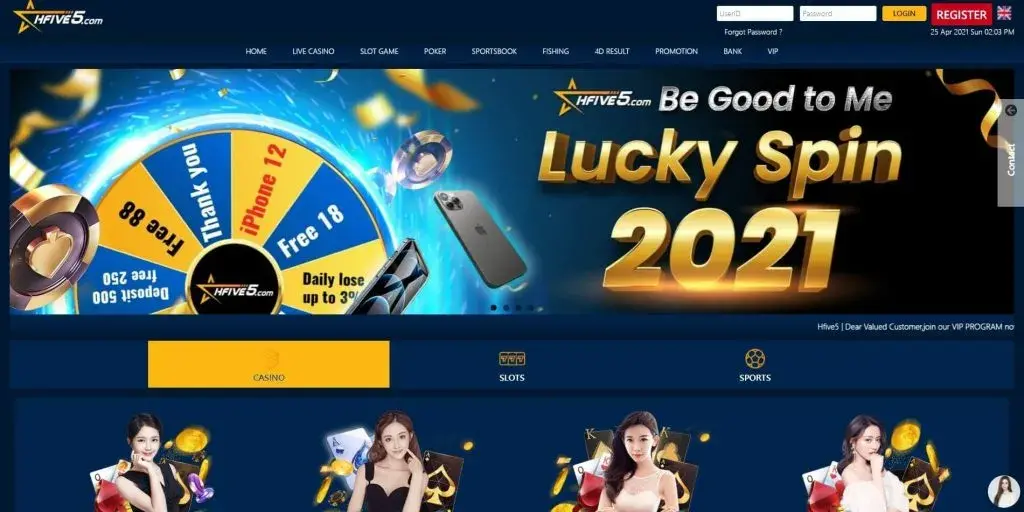 Hfive5 Online Casino  in Singapore