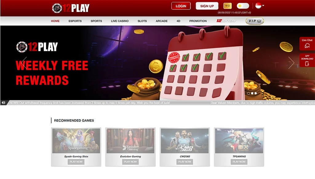 12Play Casino Website